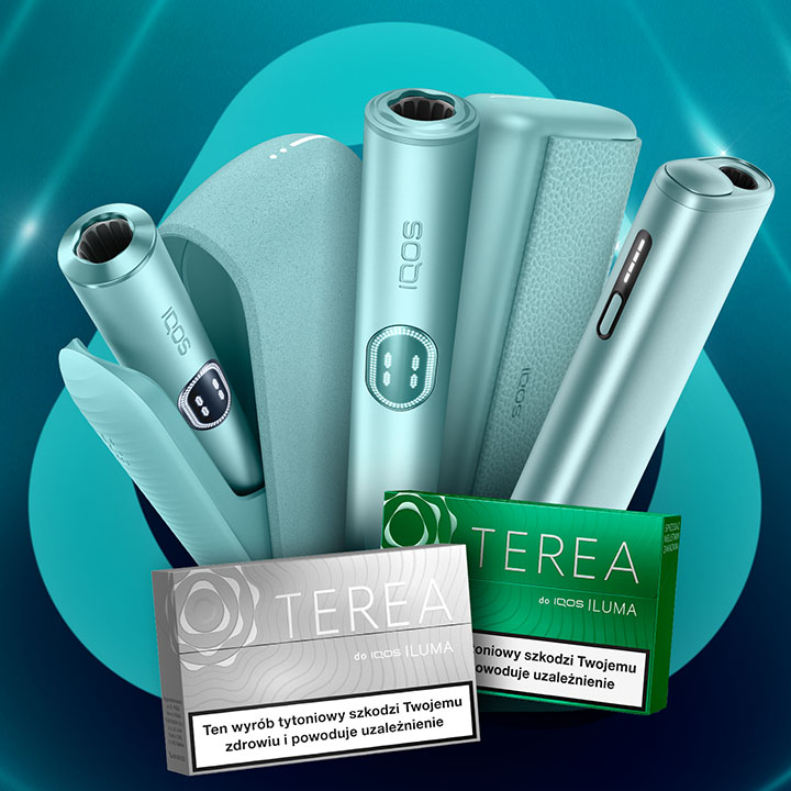 seria IQOS ILUMA i z dwoma paczkami TEREA